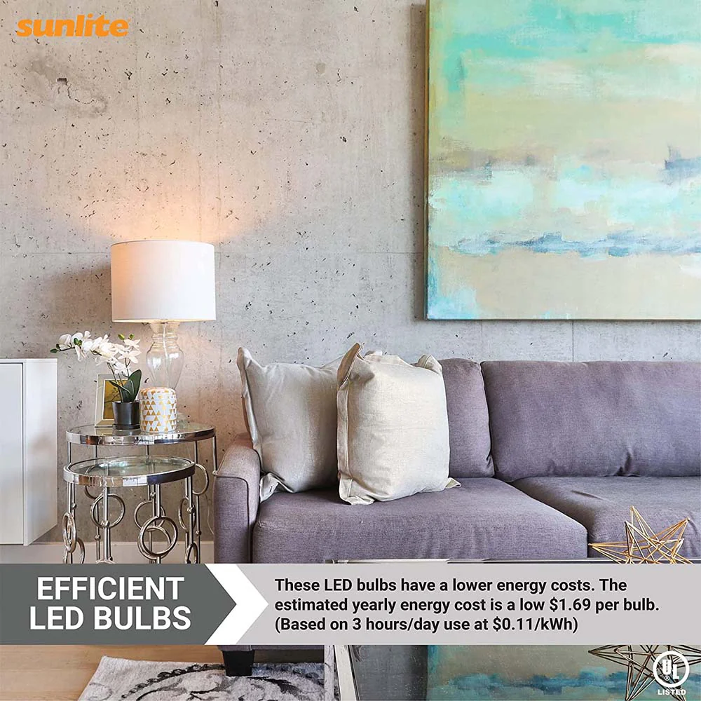 Sunlite LED A19 Light Bulb 14w GU24 Twist & Lock Base Dimmable 27K - Warm White - Image 6