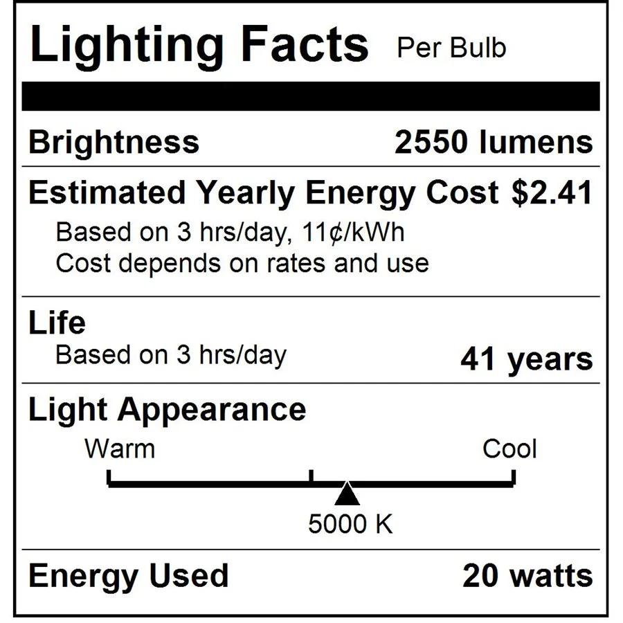 Sunlite LED A21 Light Bulb 20w E26 Base 120-227 Multi-Volt 5000K - Super White - Image 2