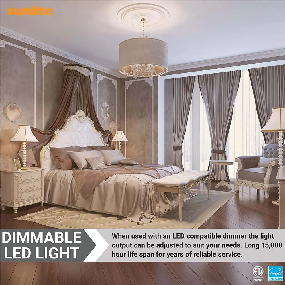 Sunlite LED B11 Frosted Chandelier Light Bulb 7w E12 Base 3000K - Warm White - Image 5