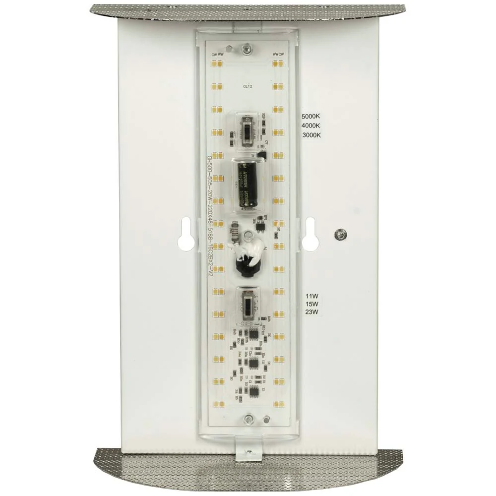 Sunlite LED Half Cylinder Wall Sconce Fixture CCT Wattage Lumens Selectable 120v - Image 5