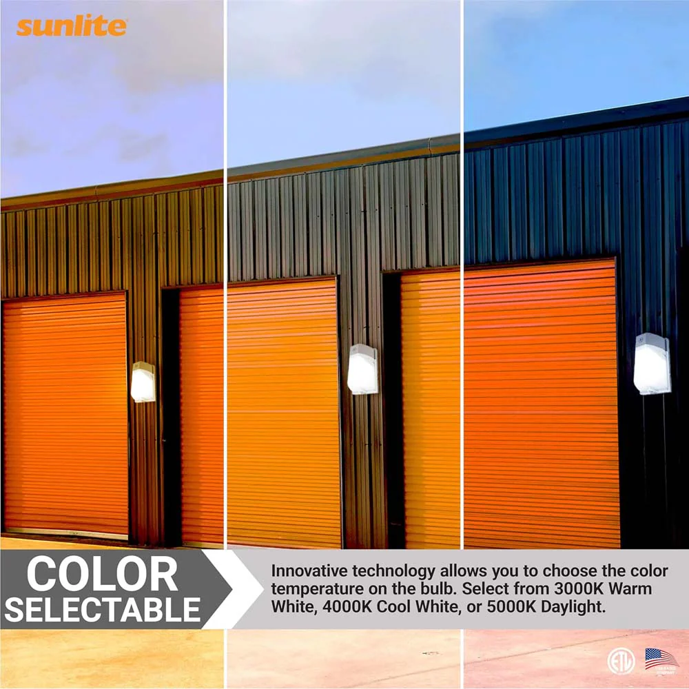 Sunlite LED Mini Wall Pack Outdoor Fixture CCT Wattage Selectable Dimmable - Image 5