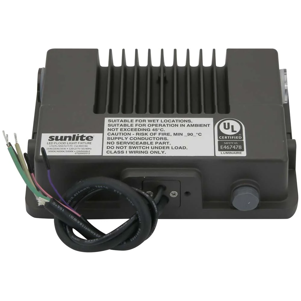 Sunlite LED Outdoor Flood Wall Mount CCT Wattage Selectable 120-277V Fixture - Image 3