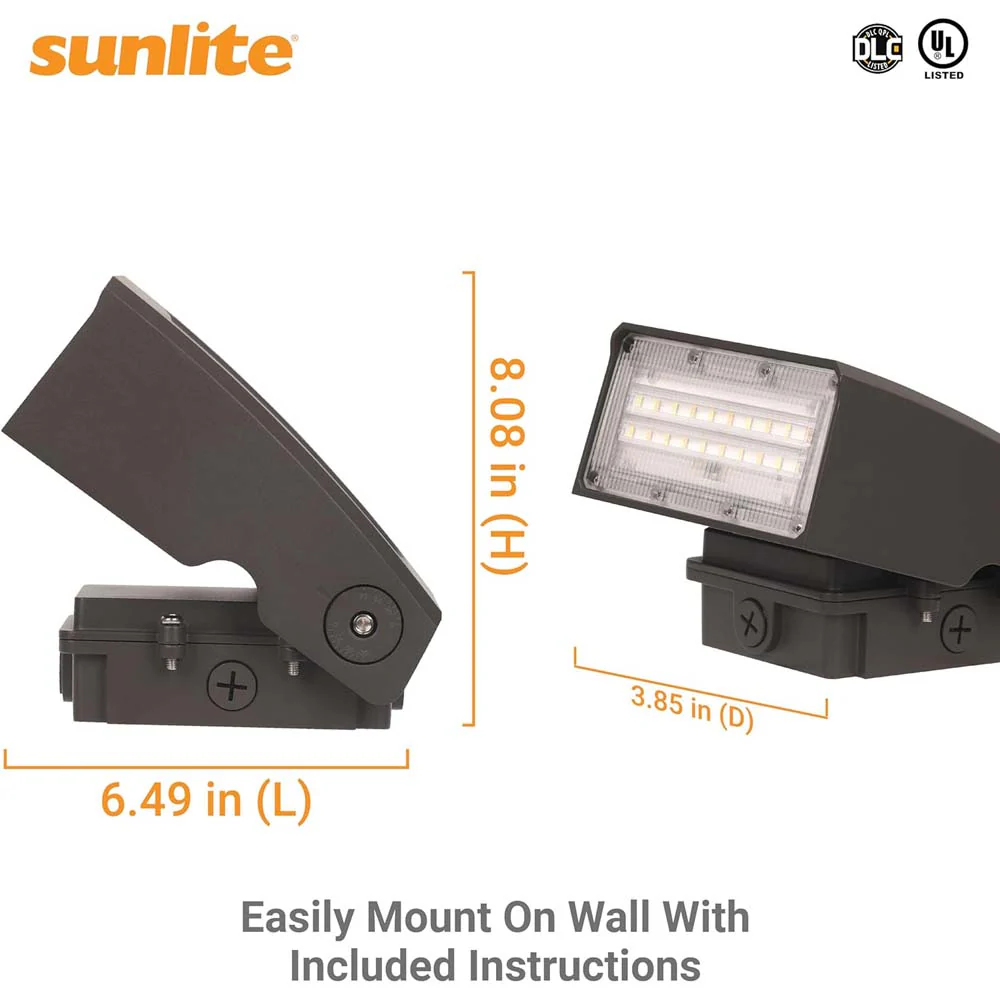 Sunlite LED Outdoor Slim Profile Cutoff Wallpack CCT Wattage Selectable Fixture - Image 2