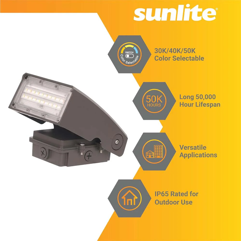 Sunlite LED Outdoor Slim Profile Cutoff Wallpack CCT Wattage Selectable Fixture - Image 4