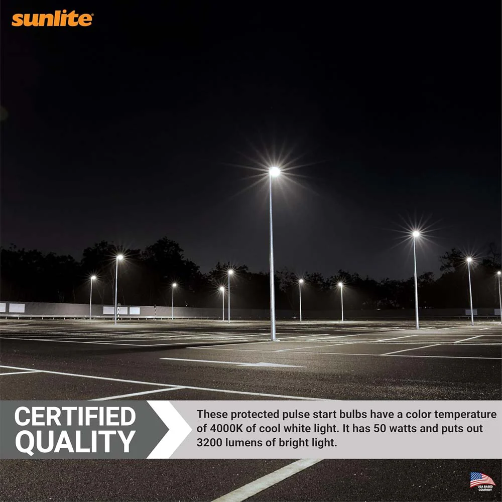 Sunlite MP50/U/MED/PS 50w Pulse Start Protected Metal Halide ED17 bulb - Image 5