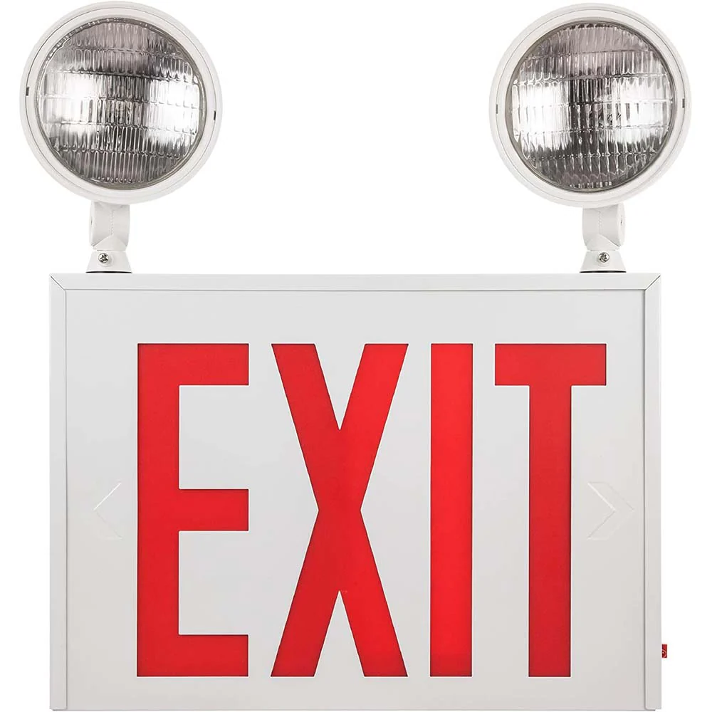 Sunlite Single Face LED Steel Exit Sign w/ Battery Power Back-Up 200Lm 120-277V