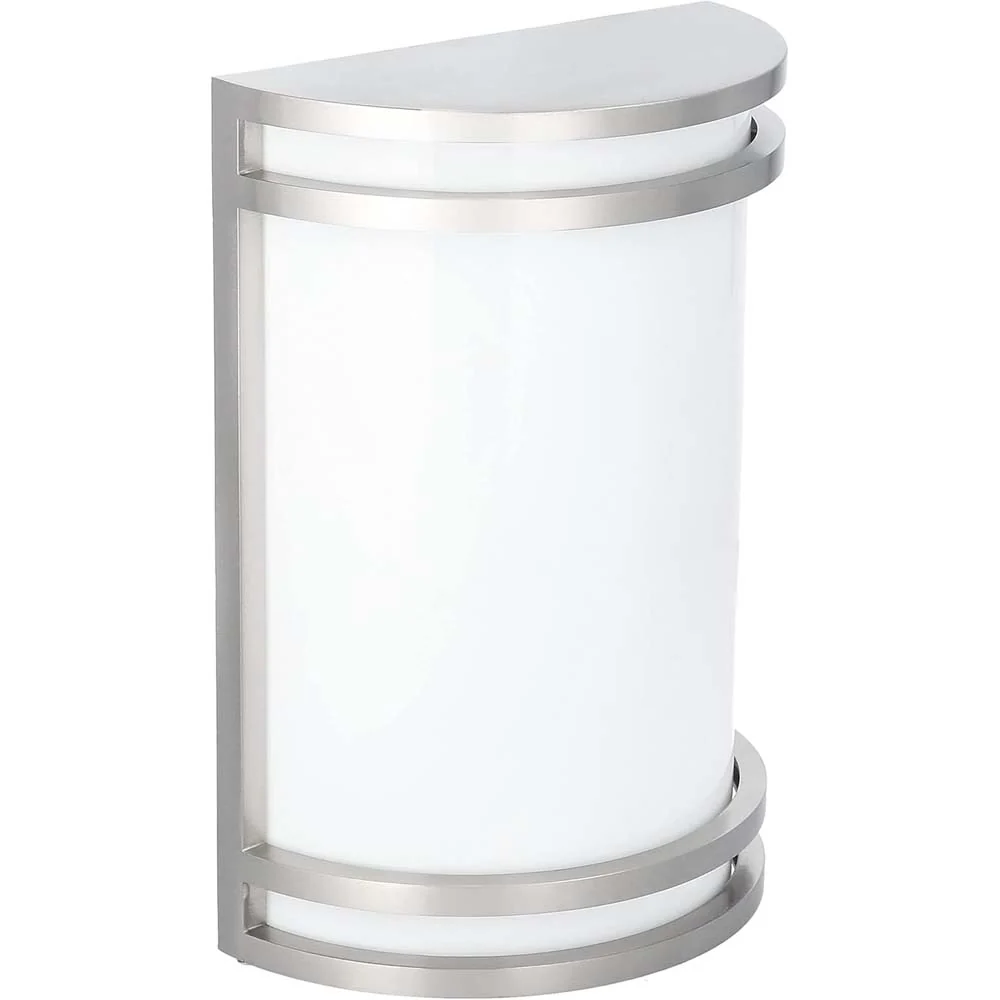 18w 8-in LED Wall Sconce Suitable for Wet Locations - Satin Nickel Finish - Image 2