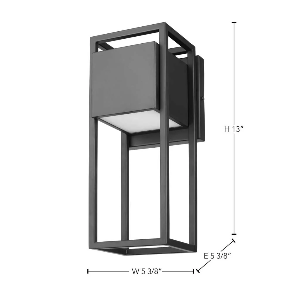 Supreme 18W LED Medium Wall Lantern Matte Black Finish - Image 7