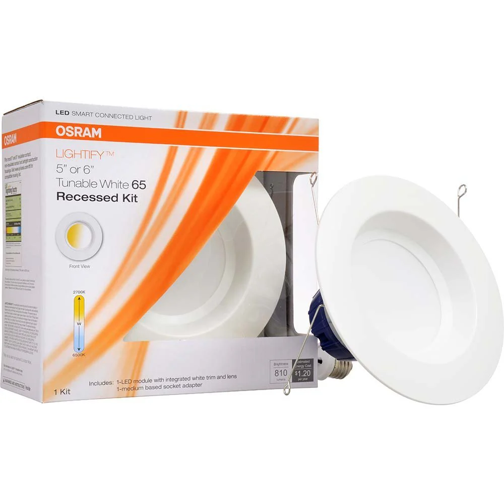 Sylvania 10w LED Tunable White Recessed 5-6 in. Downlight Kit Lightify - 65w eq. - Image 2