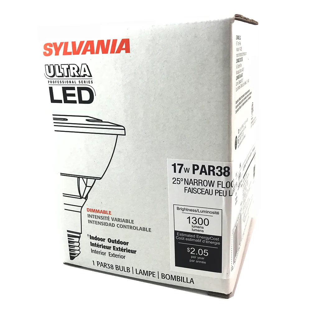 SYLVANIA 17w ULTRA LED PAR38 3500k Narrow Flood Dimmable Bulb - 90w equiv. - Image 3
