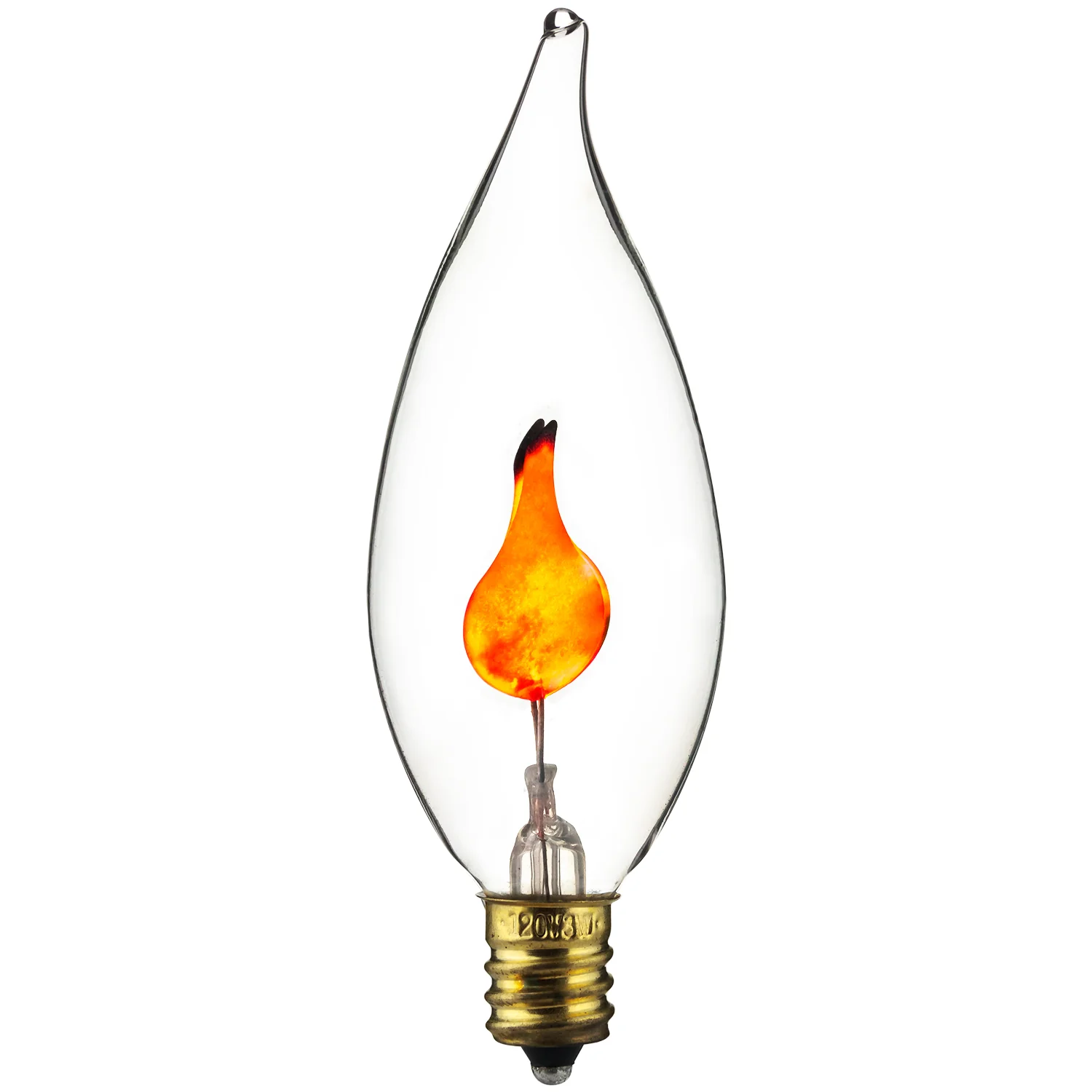 Sylvania 3w CA8 Flicker Glow E12 Candelabra Base Light Bulb - Image 2