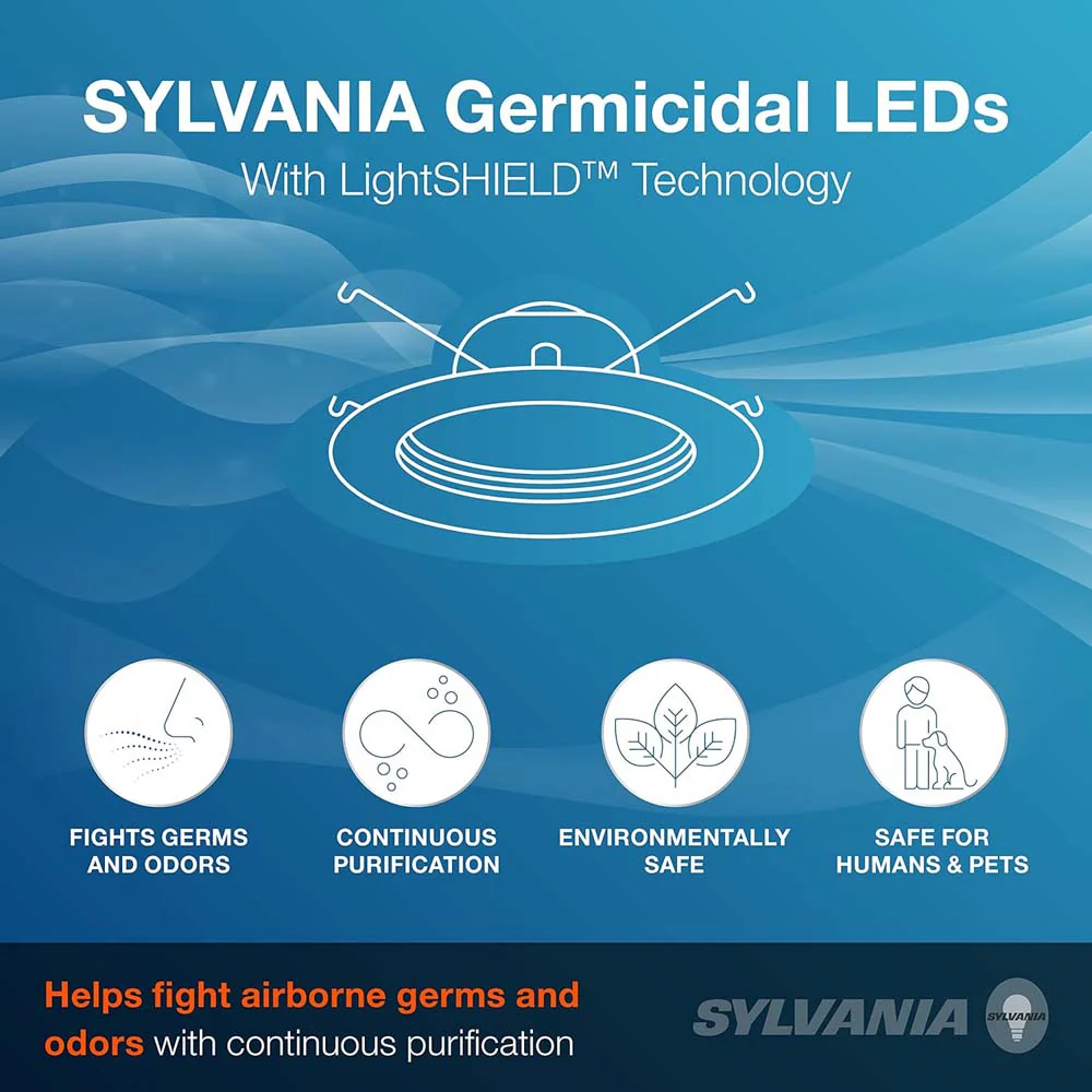 Sylvania 5-6" LED Recessed Downlight 9W 700Lm CCT Select Dimmable w/ LightSHIELD Technology - Image 4