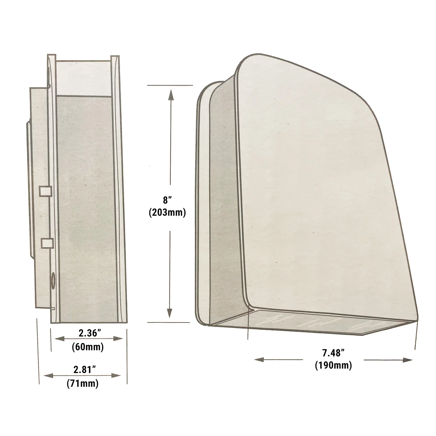 Sylvania LED Wall Pack 60w 4000k 7000LM Bronze Finish with Photocontrol - Image 2