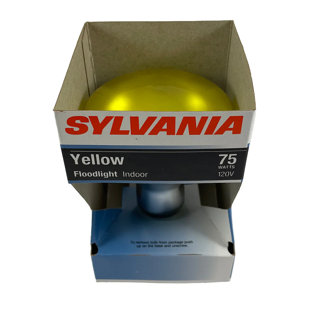Sylvania 75W 120V Yellow BR30 Floodlight Incandescent Bulb - Image 2