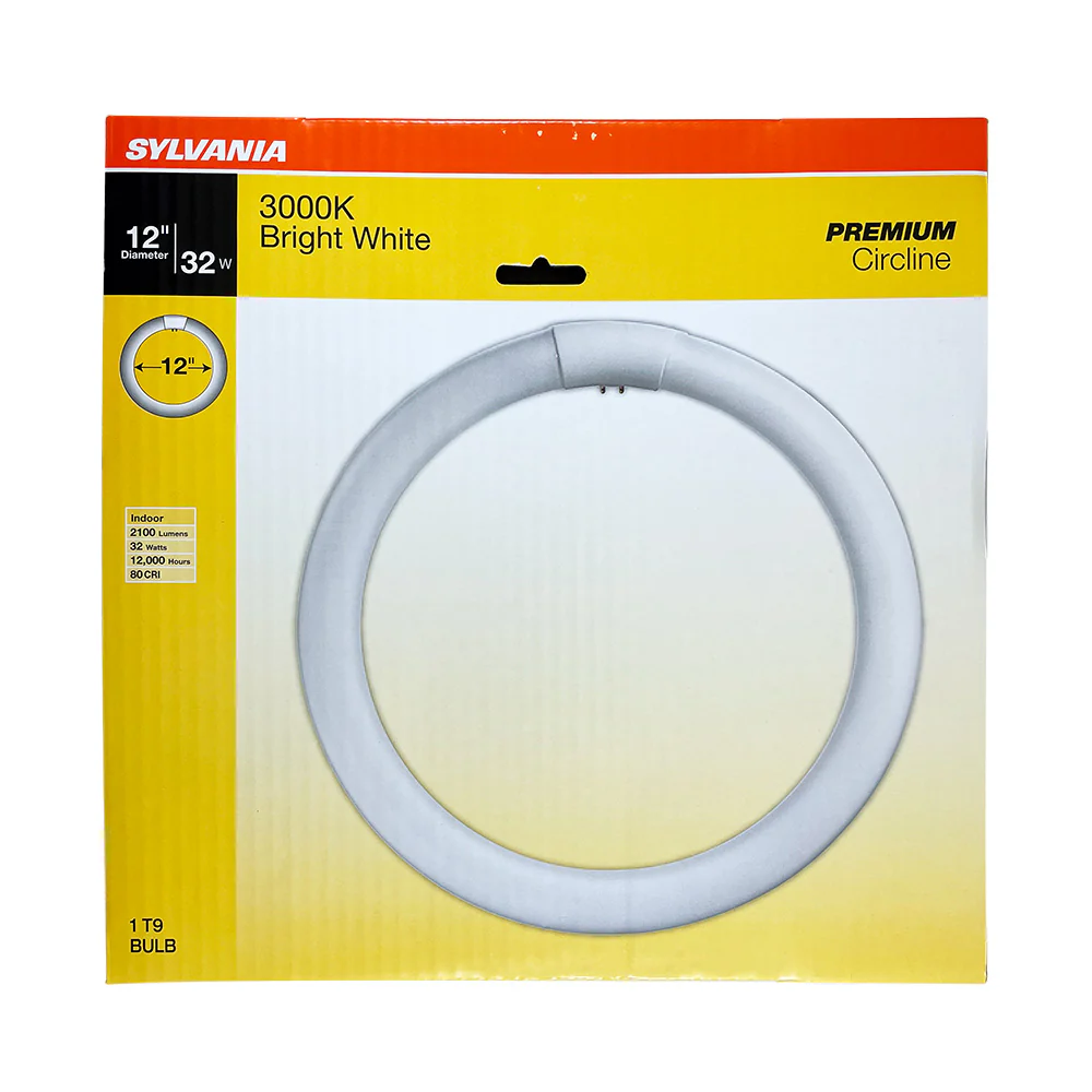 Sylvania FC12T9 32w 12in. T9 3000K Bright White 2100Lm Circline Fluorescent Bulb - Image 2