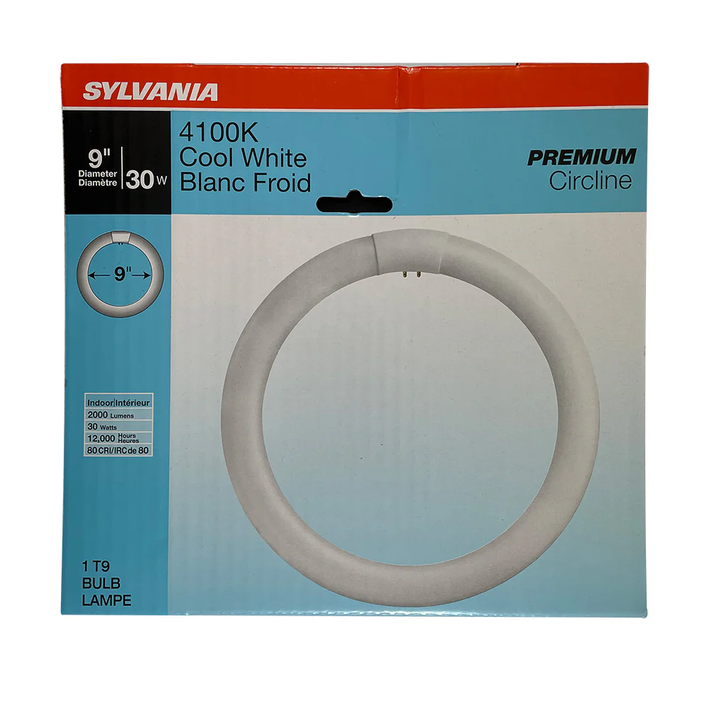 Sylvania FC9T9 30W 9in T9 4100K Cool White 2000Lm G10Q Circline Fluorescent Bulb - Image 3