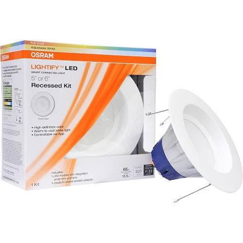 Sylvania 13.5w LED Recessed RGBW 5-6 in. Downlight Kit Lightify - 65w equiv. - Image 2