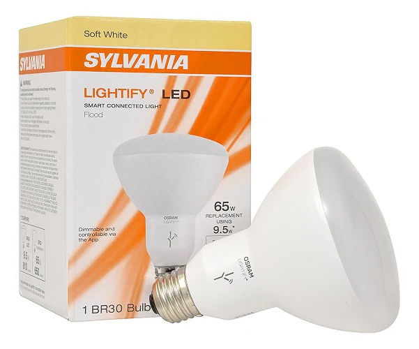 Sylvania Lightify Smart LED BR30 On/Off Dim Reflector Lamp 10W 120V E26 Bulb - Image 2