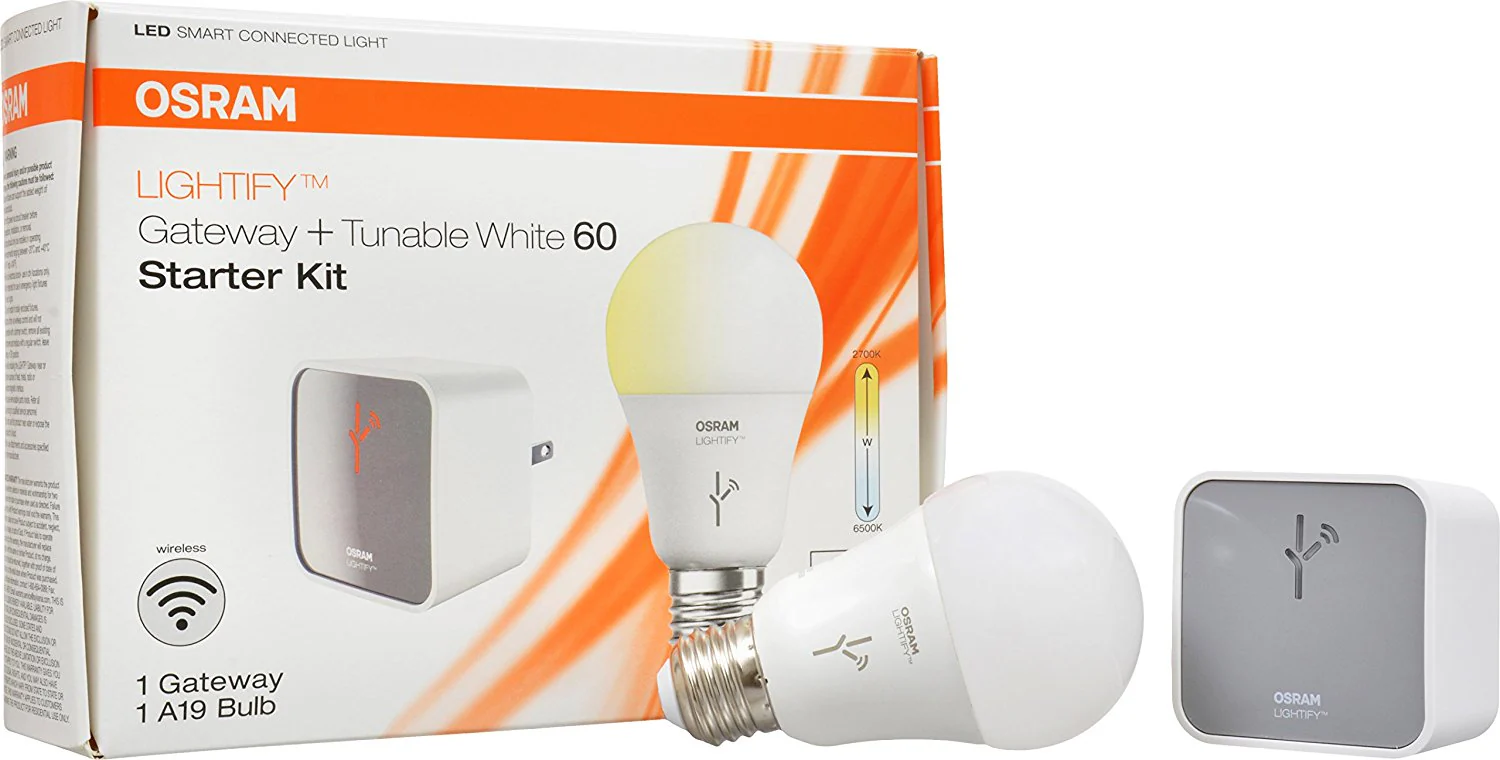 Sylvania Smart LED Starter Kit Wireless Gateway with A19 Light Bulb Lightify - Image 2