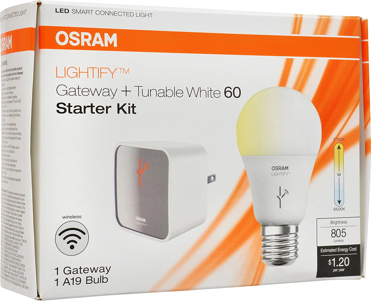 Sylvania Smart LED Starter Kit Wireless Gateway with A19 Light Bulb Lightify - Image 3