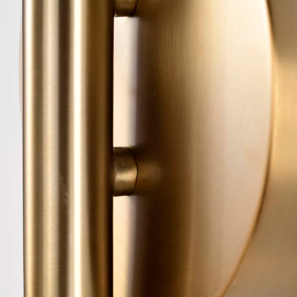 Trilby 1-Light Wall Sconce Matte White with Burnished Brass - Image 9