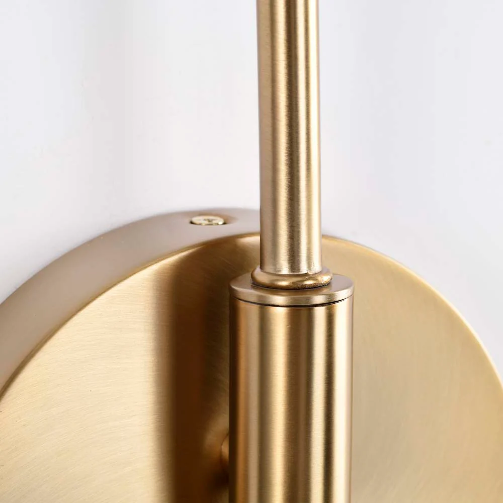 Trilby 2-Light Wall Sconce Matte Black with Burnished Brass - Image 7