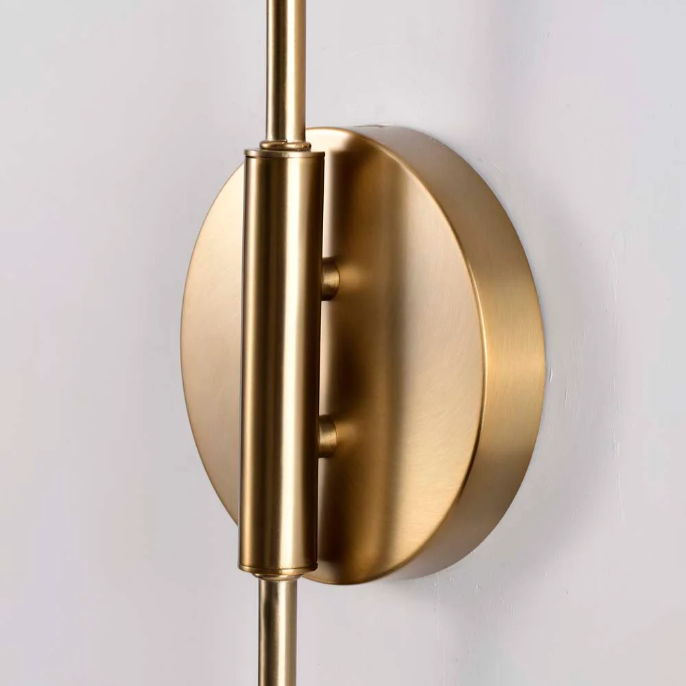 Trilby 2-Light Wall Sconce Matte Black with Burnished Brass - Image 8