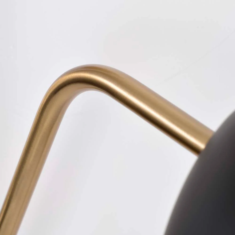 Trilby 2-Light Wall Sconce Matte Black with Burnished Brass - Image 9