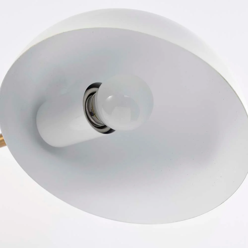 Trilby 2-Light Wall Sconce Matte White with Burnished Brass - Image 10