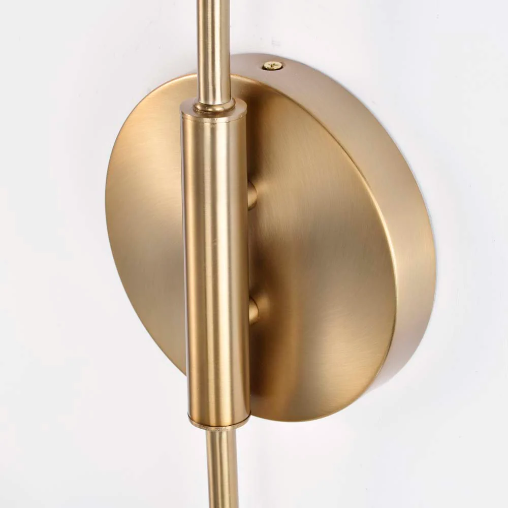 Trilby 2-Light Wall Sconce Matte White with Burnished Brass - Image 5
