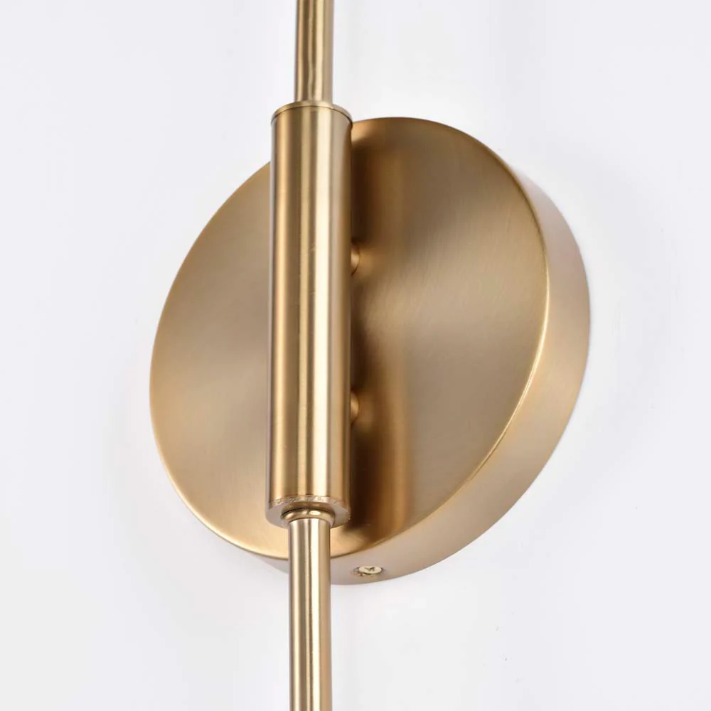 Trilby 2-Light Wall Sconce Matte White with Burnished Brass - Image 7