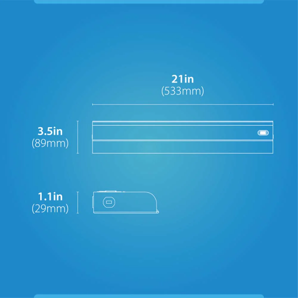 UCB Series 21-inch White Selectable LED Under Cabinet Light - Image 2