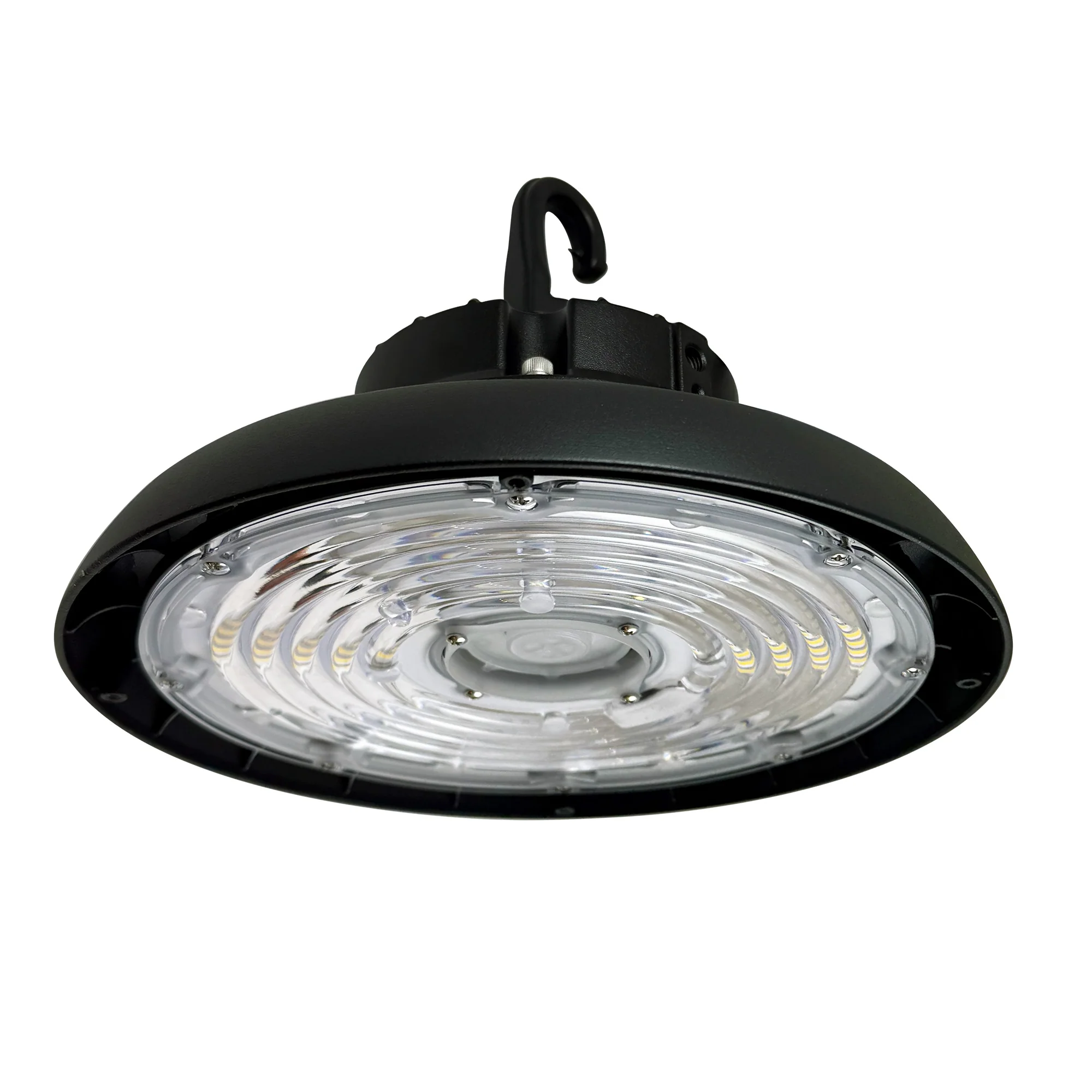 UFO LED High Bay 100W 14,533Lumens 5000K 100-277V Dimmable Black Finish