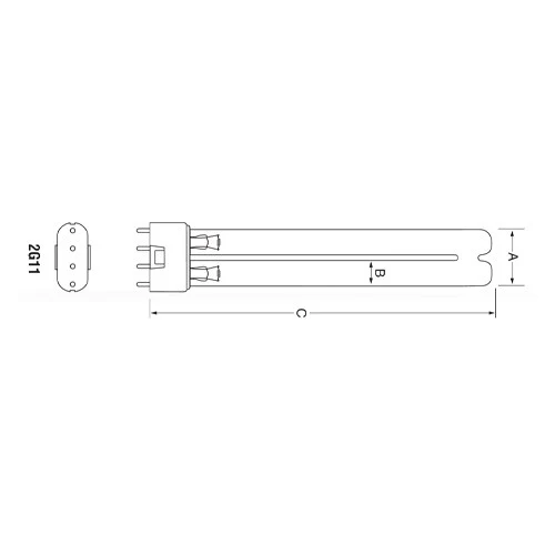 Ultravation UVE-1036 Germicidal UV Replacement bulb - Ushio OEM bulb - Image 2