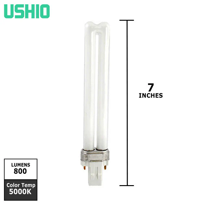 Ushio 13w 5000k Single Tube GX23-2 2-Pin Fluorescent Light Bulb - Image 2