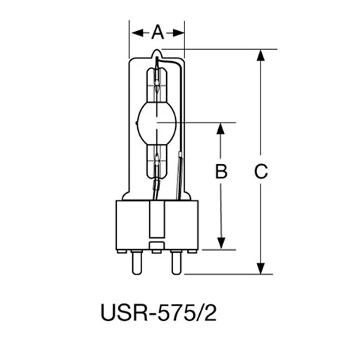USHIO 575w USR-575/2 USR SERIES Single Ended metal halide - Image 2