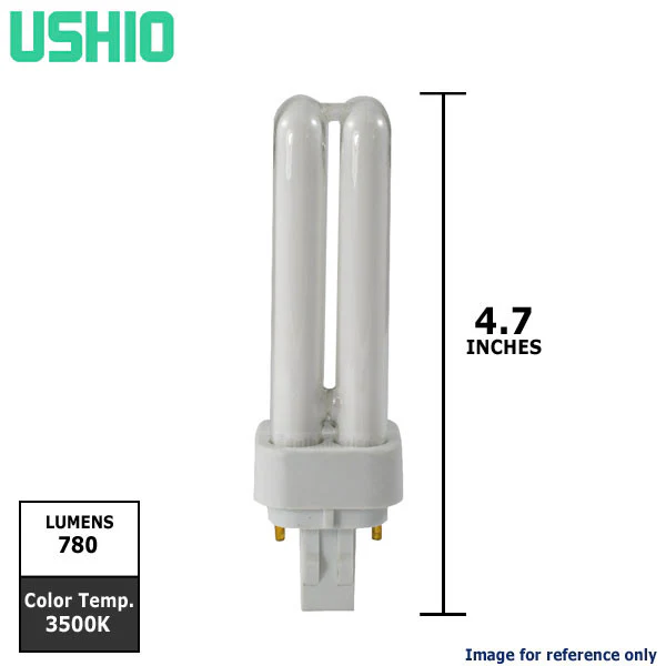 Ushio 3000053 - CF13D/835 13W - 3500K - 2 Pin GX23-2 Base - Double Tube CFL - Image 2