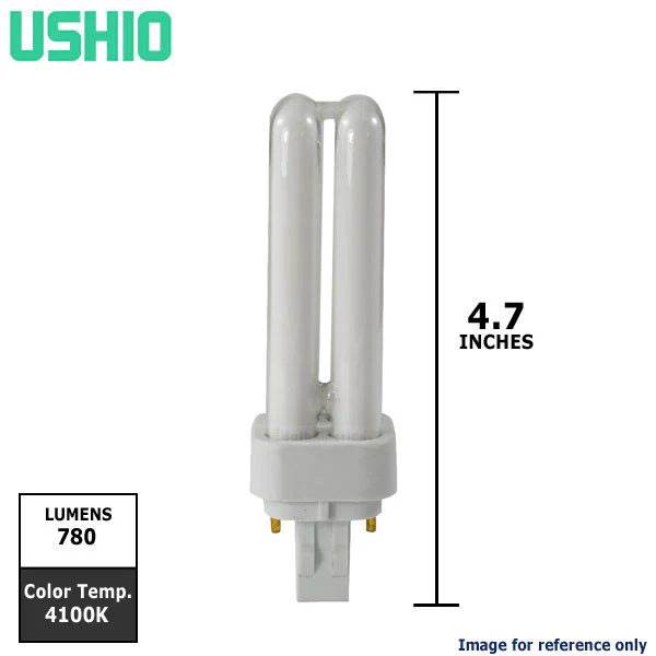 Ushio 3000140 - CF13D/841 13W - 4100K - 2 Pin GX23-2 Base - Double Tube CFL - Image 2