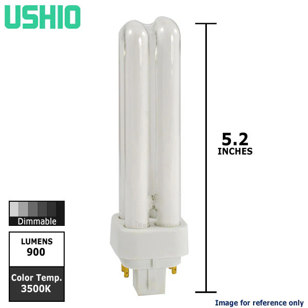 Ushio 3000246 - CF13DE/835 - 13W - 3500K - 4 Pin G24q-1 Base - Double Tube CFL - Image 2