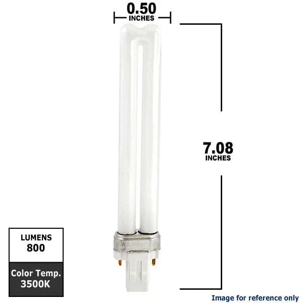Ushio 3000057 - CF13S/835 13W 3500K 2 Pin GX23 Base Single Tube CFL - Image 2