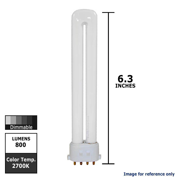Ushio 3000171 - CF13SE/827 - 13W - 2700K - 4 Pin 2GX7 Base - Single Tube CFL - Image 2