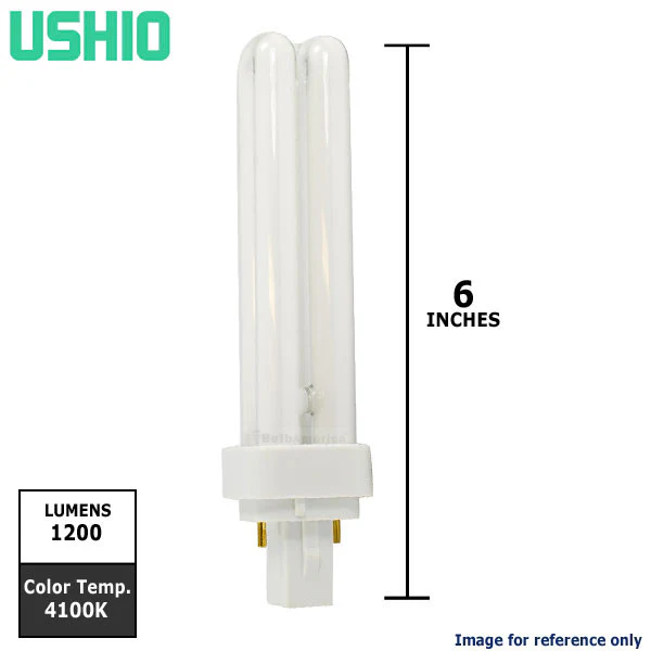 Ushio 3000145 - CF18D/835 - 18W - 3500K - 2 Pin G24d-2 Base - Double Tube CFL - Image 2