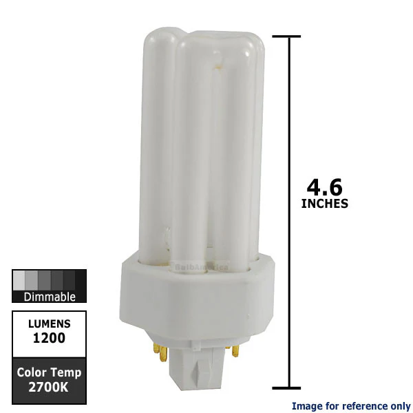Ushio 3000211 - CF18TE/827 - 18W 2700K - 4 Pin GX24Q-2 Base - Triple Tube CFL - Image 3