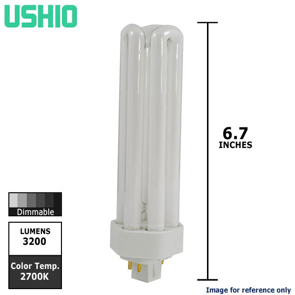 Ushio 3000223 - CF42TE/827 - 42W 2700K - 4 Pin GX24q-4 Base - Triple Tube CFL - Image 2