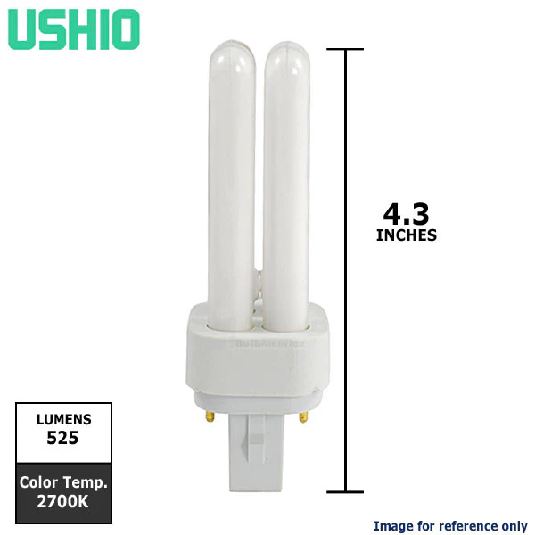 Ushio 3000065 - CF9D/827 - 9W 2700K- 2 Pin G23-2 Base - Double Tube CFL - Image 2