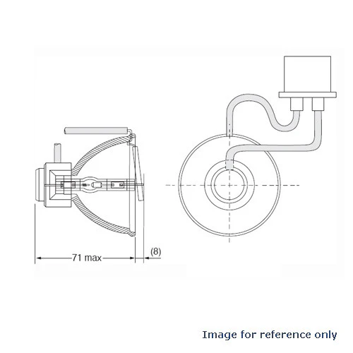 USHIO SMR-200/D1 200W Reflectorized EmArc Lamp - Image 2