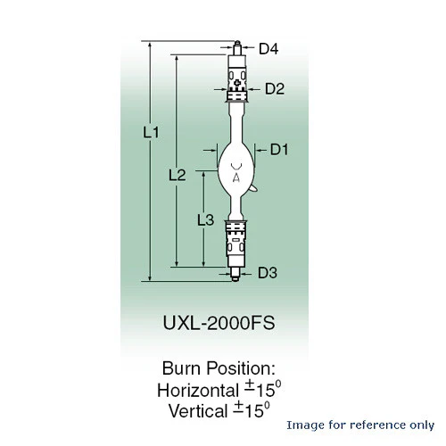 USHIO UXL 2000FS 2000w Xenon Short Arc Lamp - Image 2