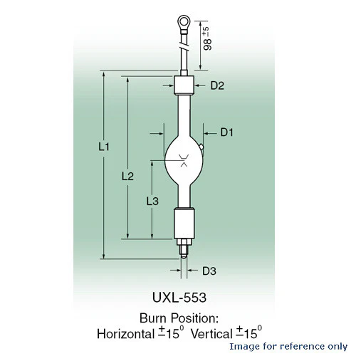 USHIO UXL 553 550w Xenon Short Arc Lamp - Image 2