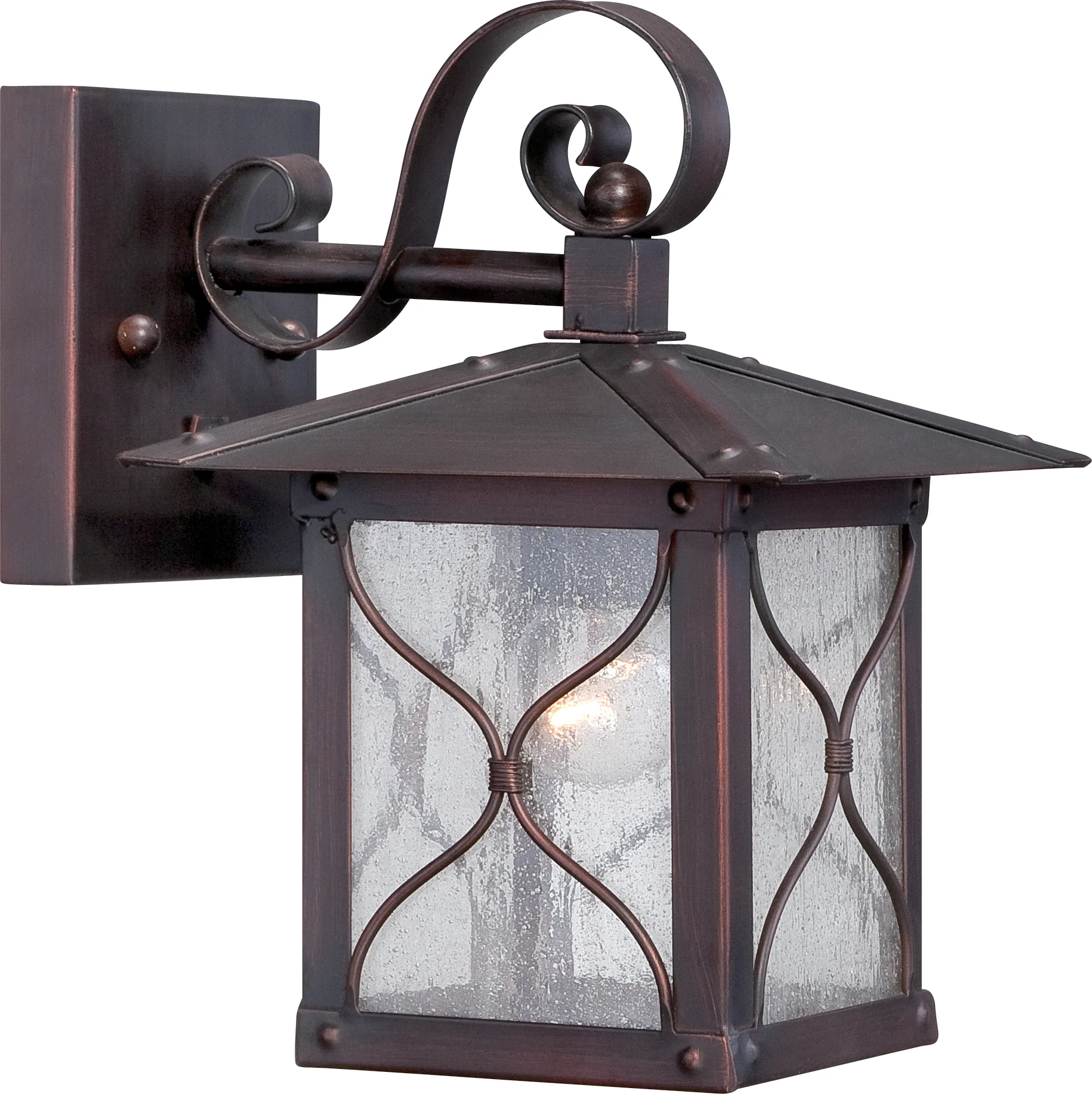 Vega 1 LT 6.5" Outdoor Wall Fixture w/ Clear Seed Glass