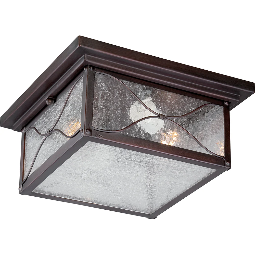 Vega 2 LT Outdoor Flush Fixture w/ Clear Seed Glass